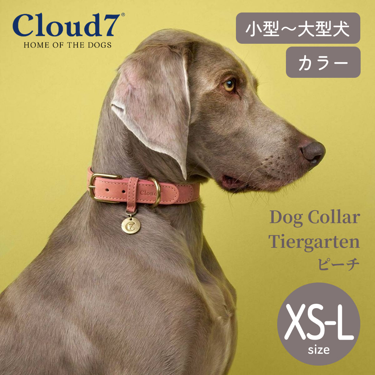 【Cloud7 クラウドセブン】ドッグカラー ティーアガルテン ピーチ XS-Lサイズ