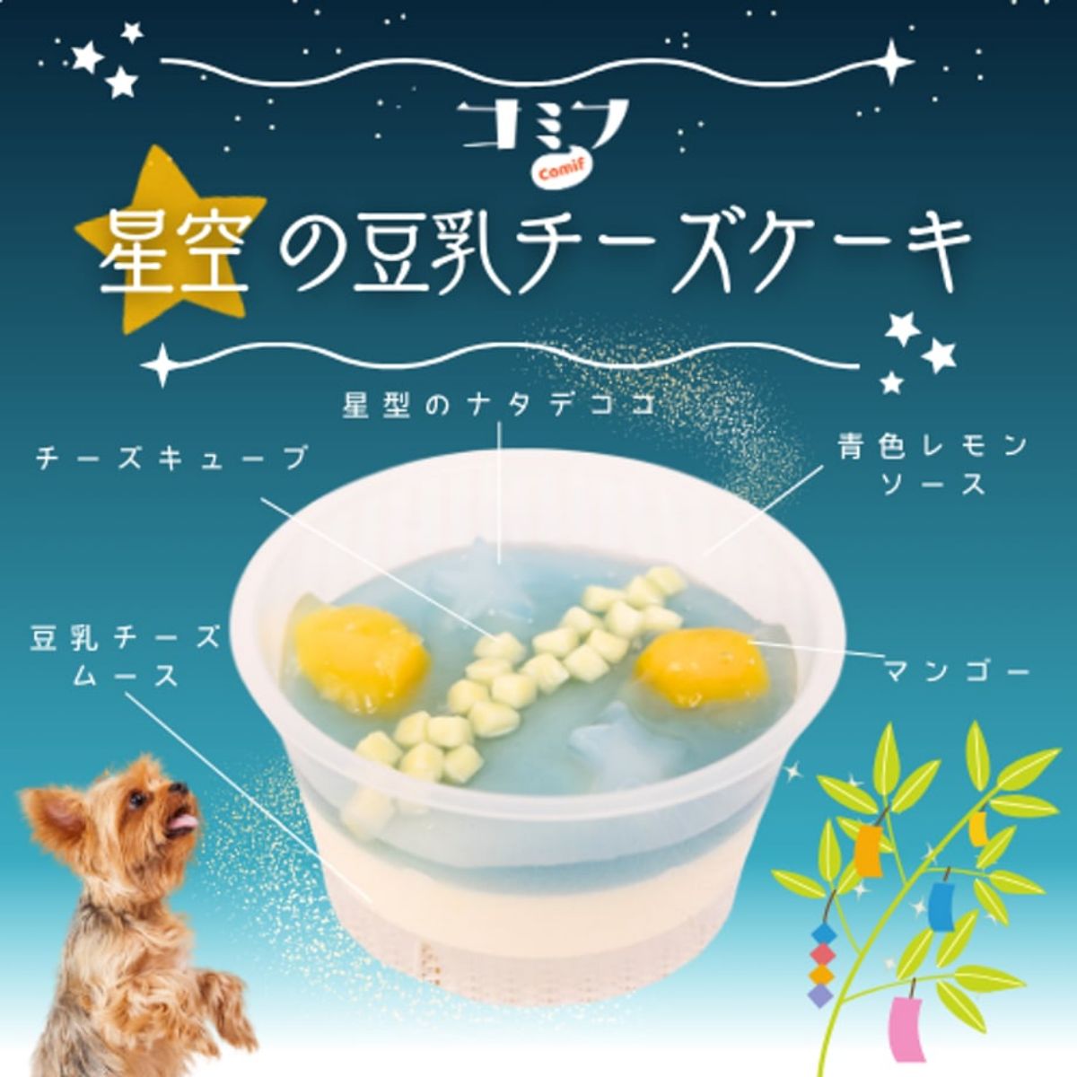 【comif コミフ 】星空の豆乳チーズケーキ 七夕【期間限定】【数量限定】