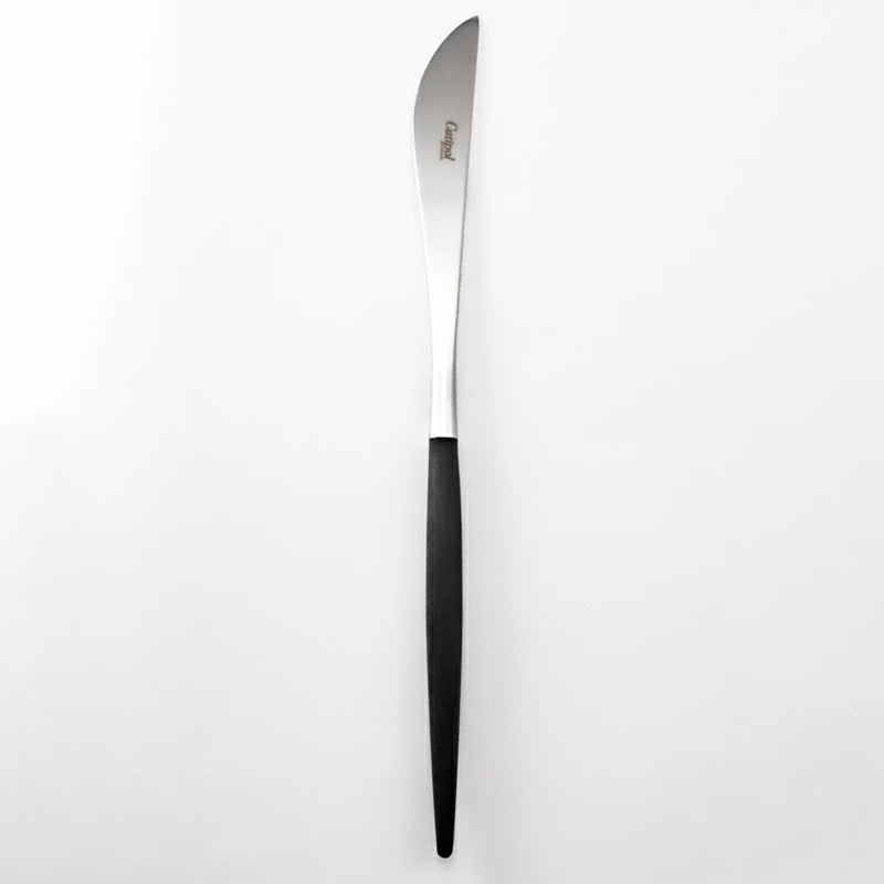 【Cutipol クチポール】GOA フォーク ナイフ スプーン 6本セット ブラック シルバー