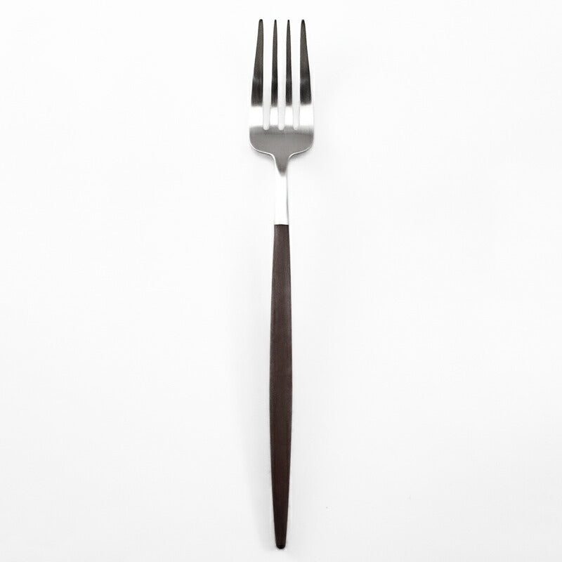 【Cutipol クチポール】GOA フォーク ナイフ スプーン 6本セット ブラウン シルバー