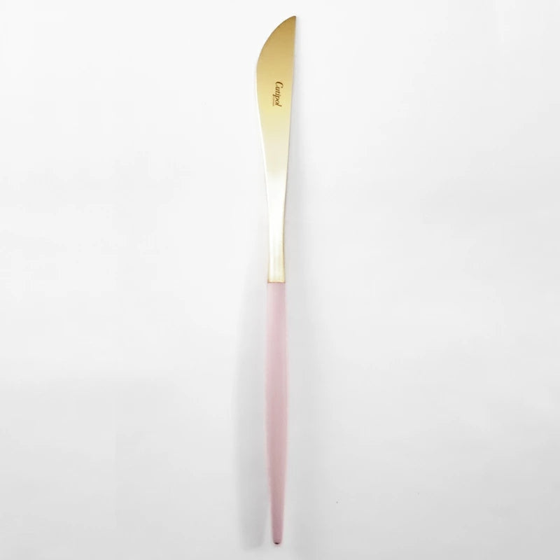 【Cutipol クチポール】GOA フォーク ナイフ スプーン 6本セット ピンク ゴールド