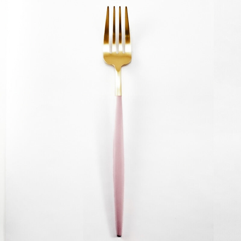【Cutipol クチポール】GOA フォーク ナイフ スプーン 3本セット ピンク ゴールド