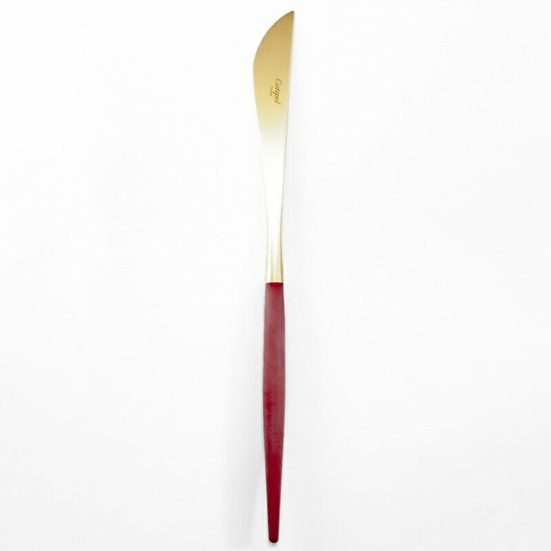 【Cutipol クチポール】GOA フォーク ナイフ スプーン 3本セット レッド ゴールド