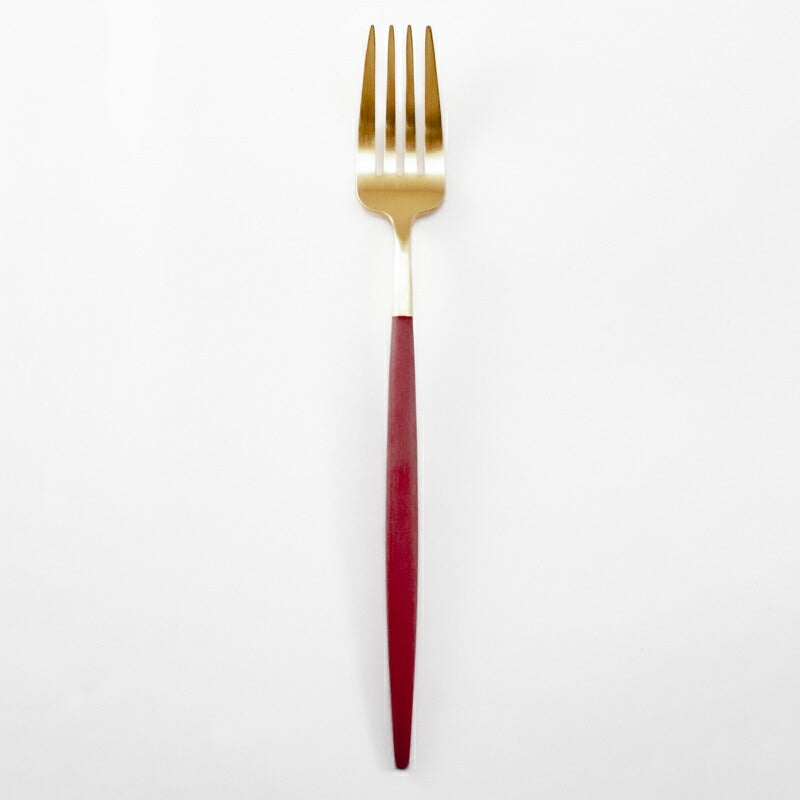 【Cutipol クチポール】GOA ディナーフォーク レッド ゴールド