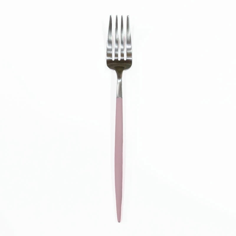 【Cutipol クチポール】GOA フォーク ナイフ スプーン 6本セット ピンク シルバー