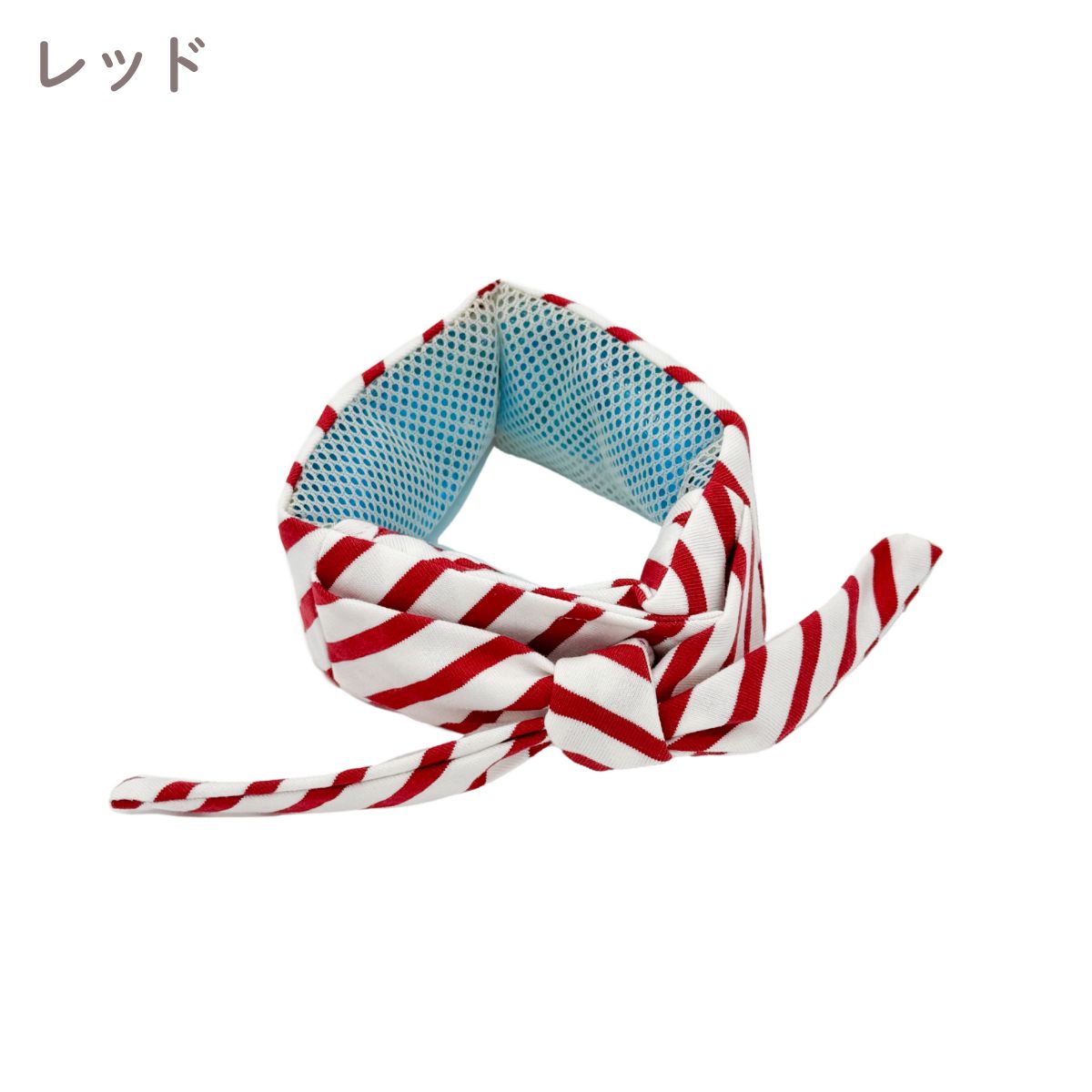 【free stitch フリーステッチ】マリンボーダーネッククーラー ブルー レッド Mサイズ