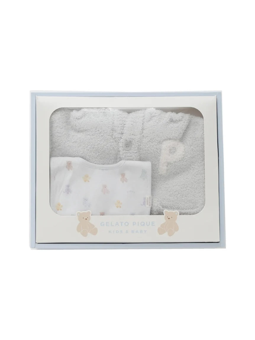 ジェラート ピケ gelato pique BABY ベアポンチョ&スタイ2点セット ギフトBOX