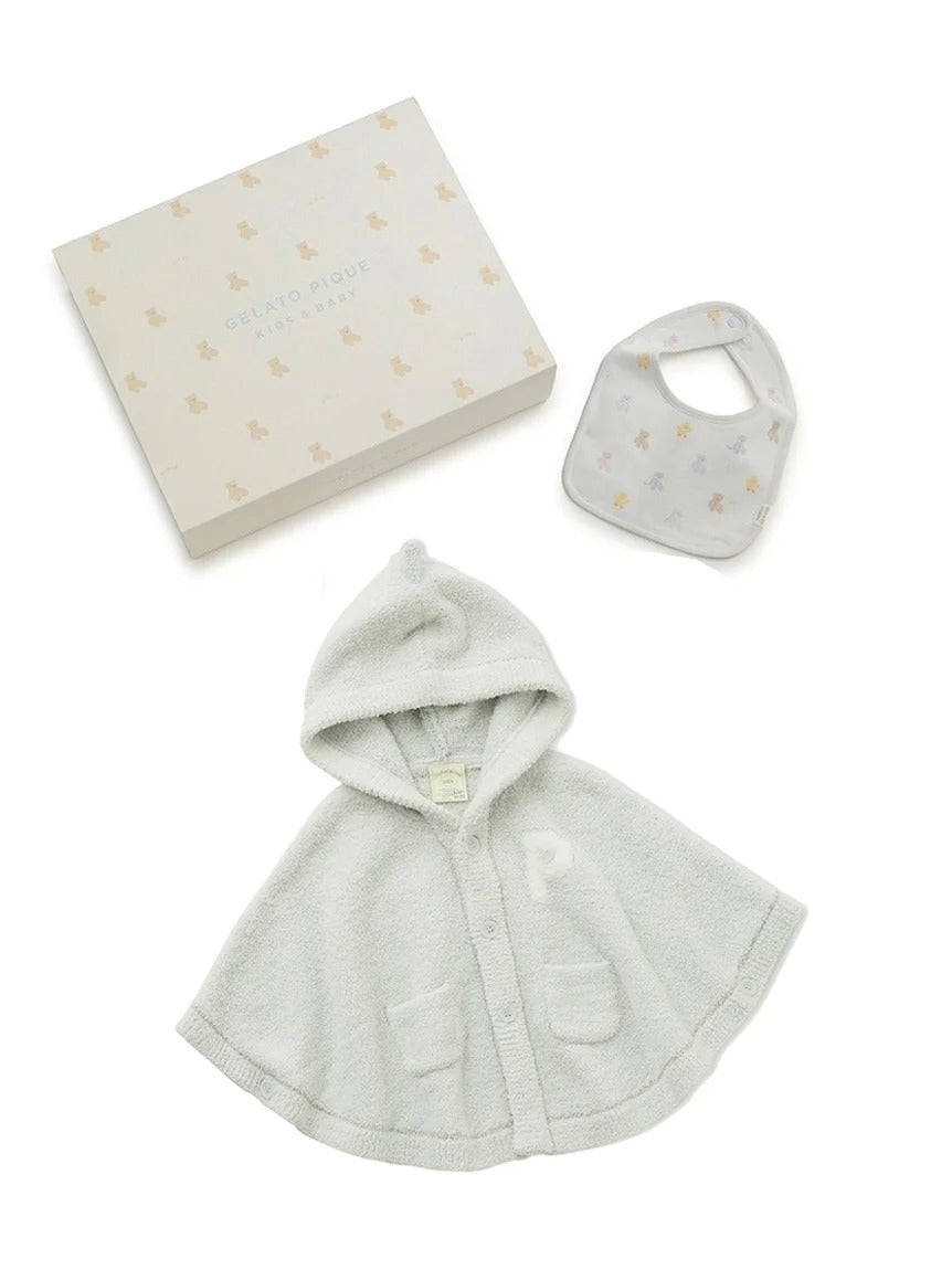 ジェラート ピケ gelato pique BABY ベアポンチョ&スタイ2点セット ギフトBOX