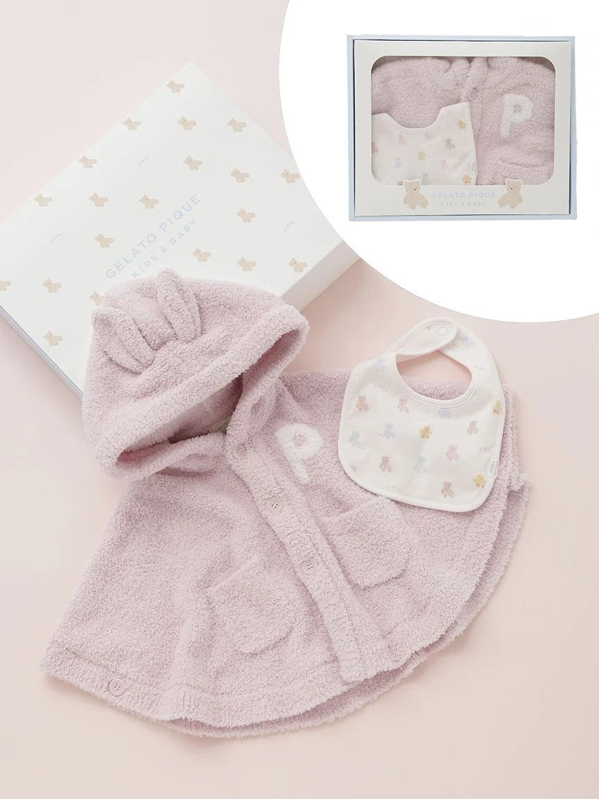 ジェラート ピケ gelato pique BABY ベアポンチョ&スタイ2点セット ギフトBOX