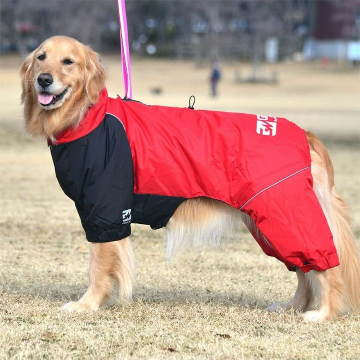 【GEWALK ジウォーク】2025年モデル ドリズル サーマル オーバーオール XL 2XLサイズ 大型犬 撥水加工 ドッグウェア