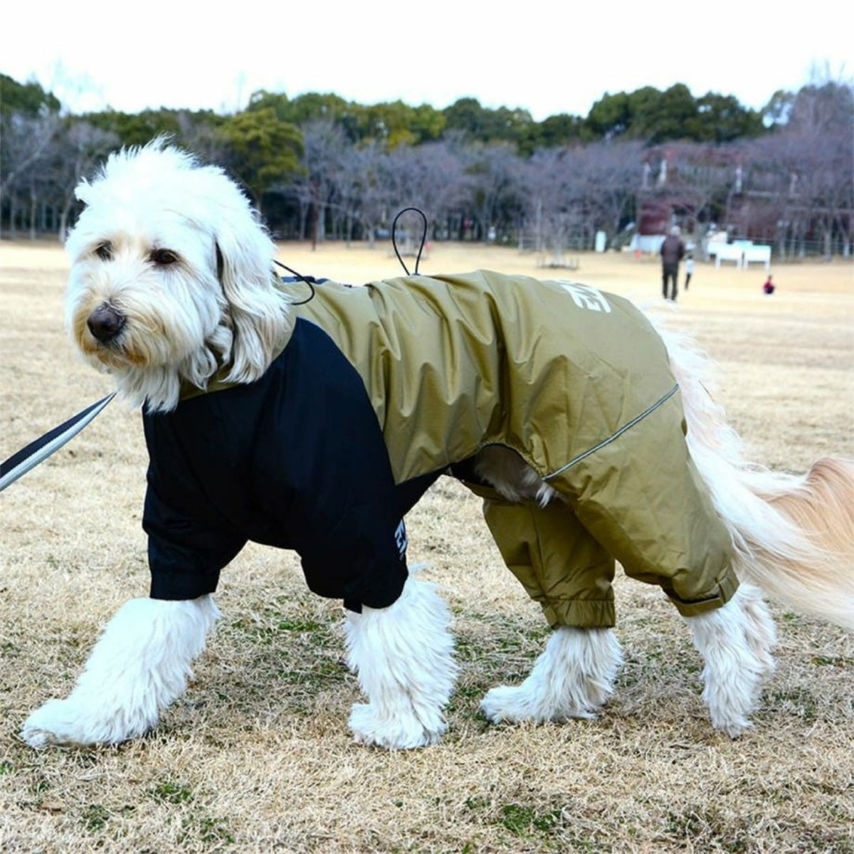 【GEWALK ジウォーク】2025年モデル ドリズル サーマル オーバーオール 3XL 4XLサイズ 大型犬 撥水加工 ドッグウェア