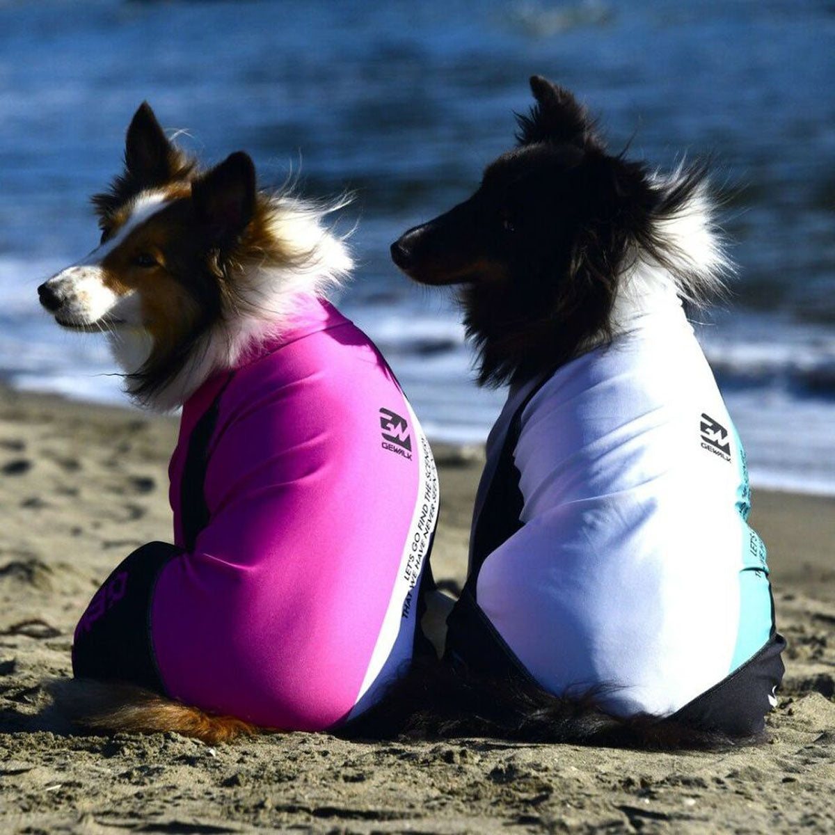 【GEWALK ジウォーク】【2025年モデル】トリコロール カラー プリント プロテクト ストレッチ ロンパース 4Lサイズ