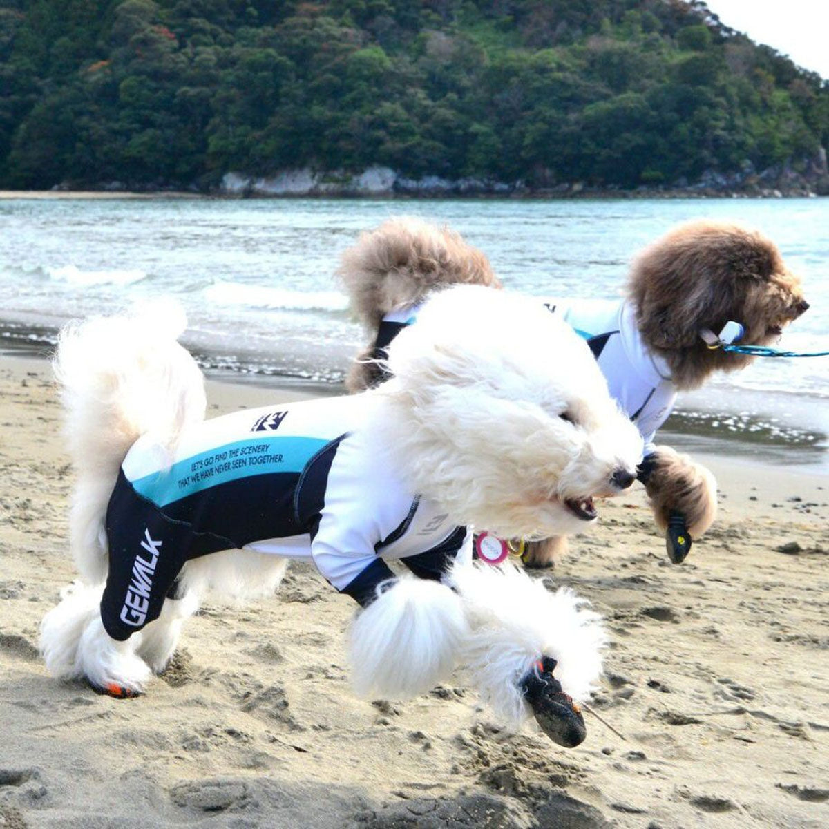 【GEWALK ジウォーク】【2025年モデル】トリコロール カラー プリント プロテクト ストレッチ ロンパース 5Lサイズ