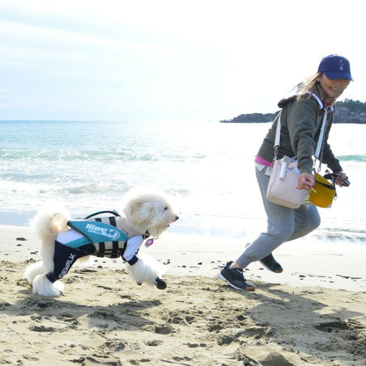 【GEWALK ジウォーク】【2025年モデル】トリコロール カラー プリント プロテクト ストレッチ ロンパース 5Lサイズ