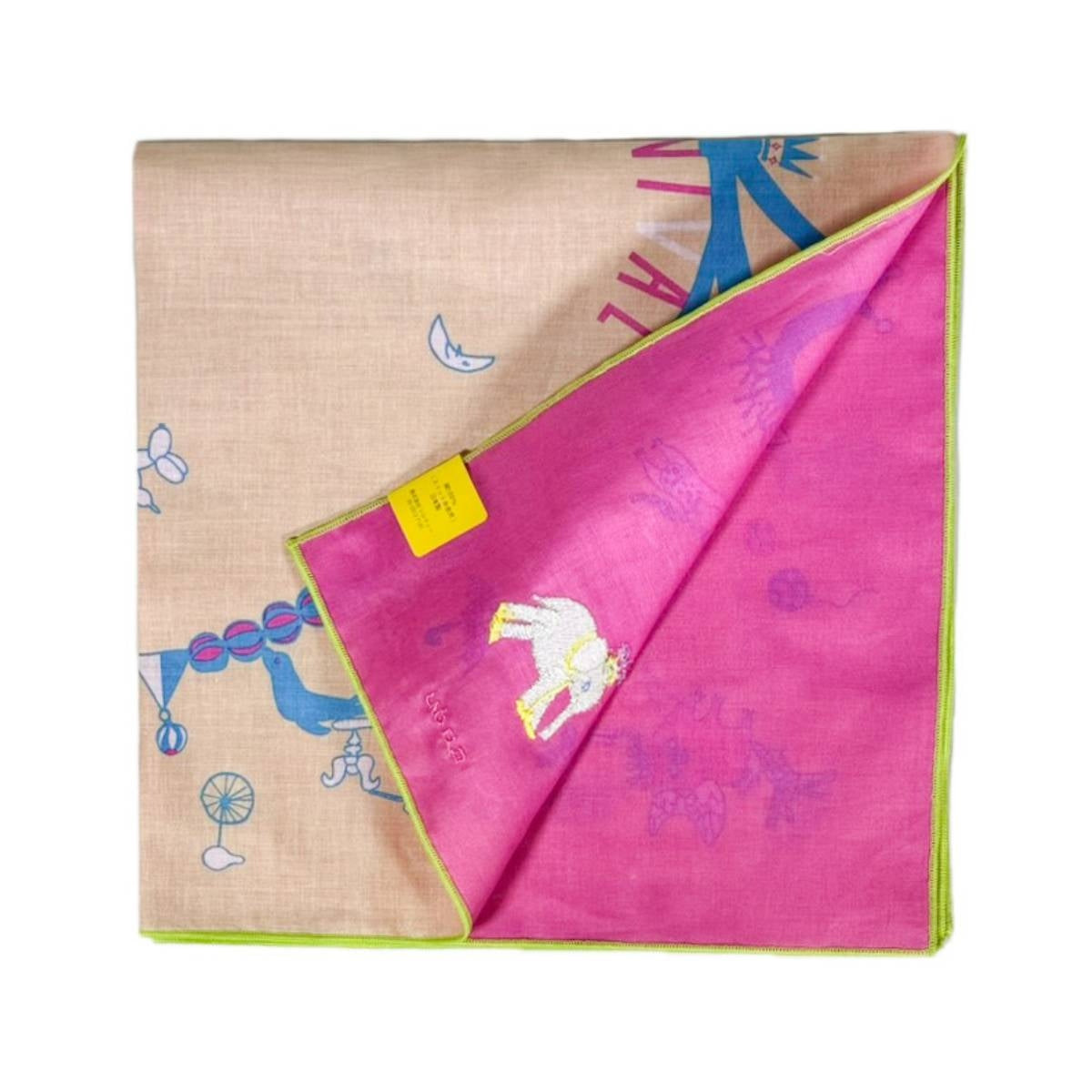 【KODUE HIBINO ひびのこづえ】ハンカチ CARNIVAL 大判ハンカチ 48×48cm