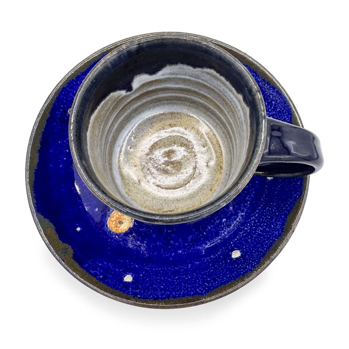 【日高見窯】カップ&ソーサー ルリ釉 鈴木由香