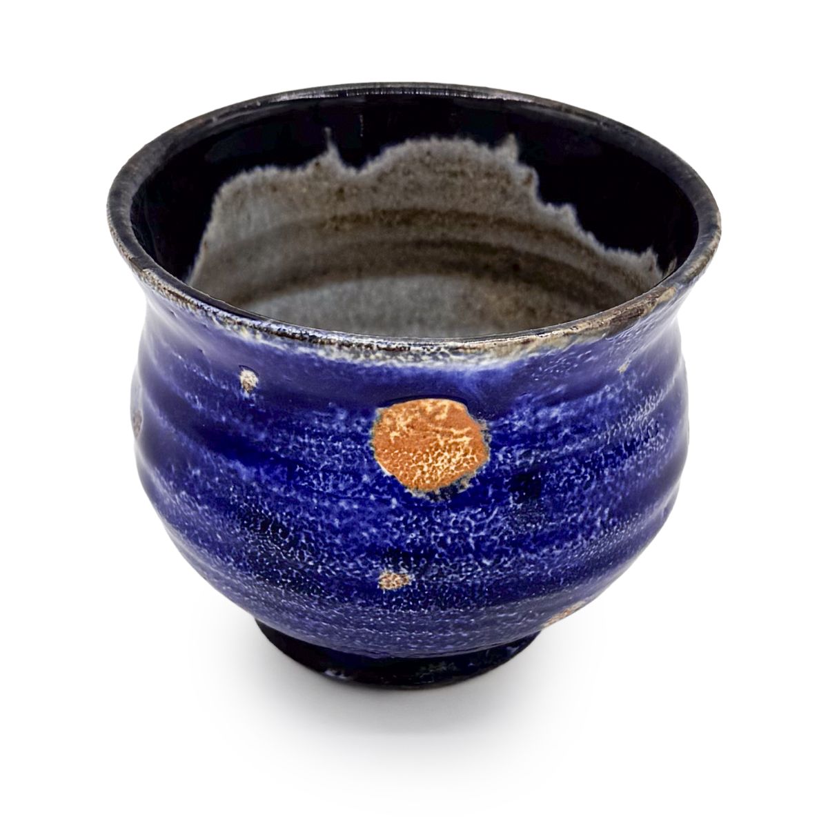 【日高見窯】いっぷく碗 ルリ釉 作家物 鈴木由香