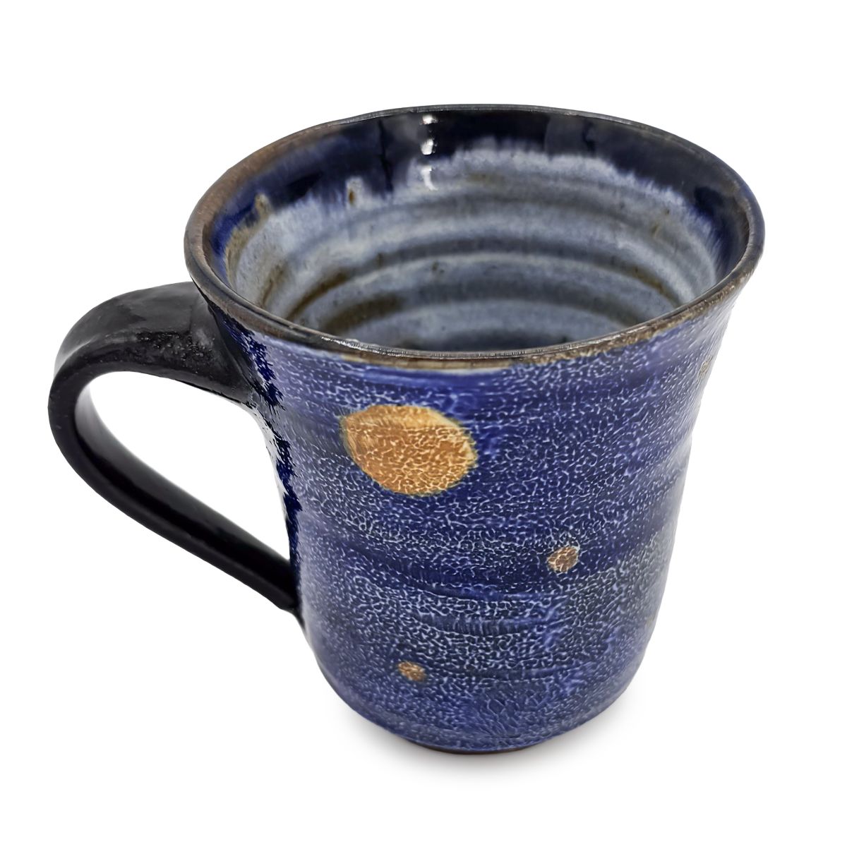 【日高見窯】マグカップ ルリ釉 作家物 鈴木由香