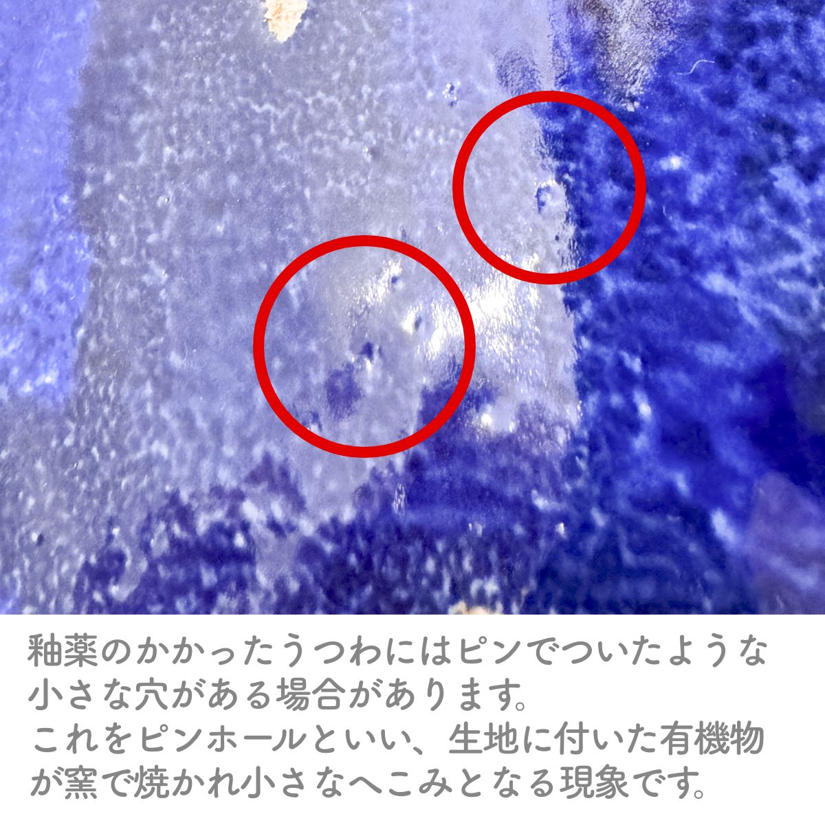 【日高見窯】小鉢(大)ルリ唐草 作家物 鈴木由香