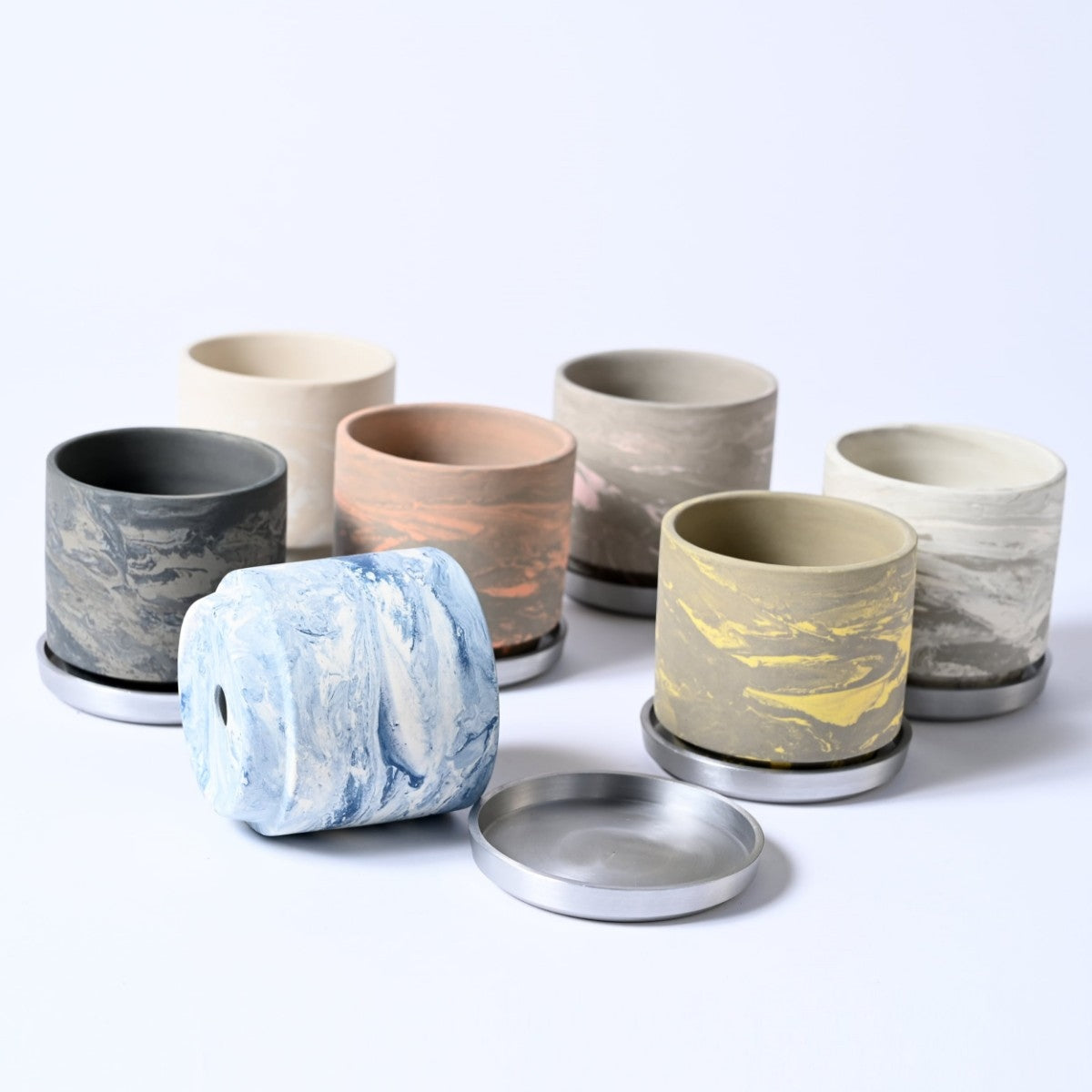 【HINODEYA_KYOTO キョウト_ヒノデヤ】ソイル ポット グレー/イエロー・グレー/オレンジ・ホワイト/ネイビー