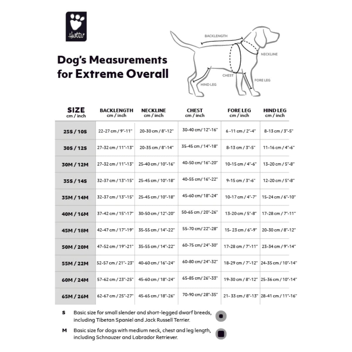 【Hurtta フルッタ】エクストリームオーバーオール 25S/30S/30M
