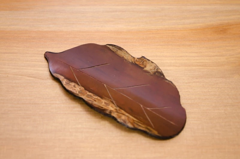 【冨岡商店】茶み(茶さじ) 木の葉 樺細工(かばざいく)