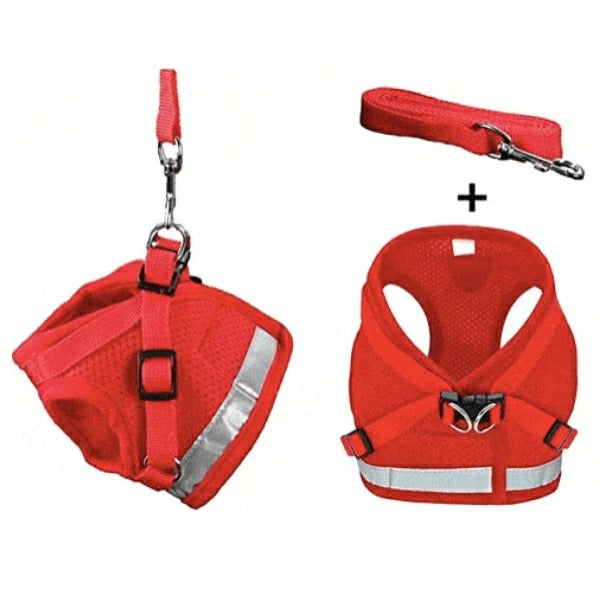 【Travel CAT トラベルキャット】"The True Adventurer" Reflective Cat & Kitten Harness and Leash ハーネス&リードセット
