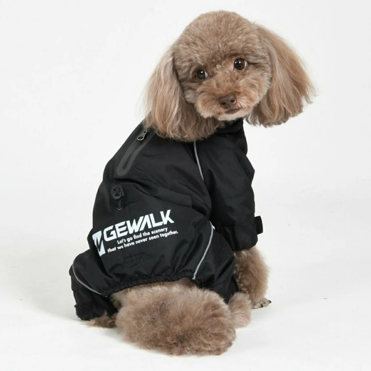 【GEWALK ジウォーク】2025年モデル ドリズル サーマル オーバーオール XS S 小型犬 撥水加工 ドッグウェア