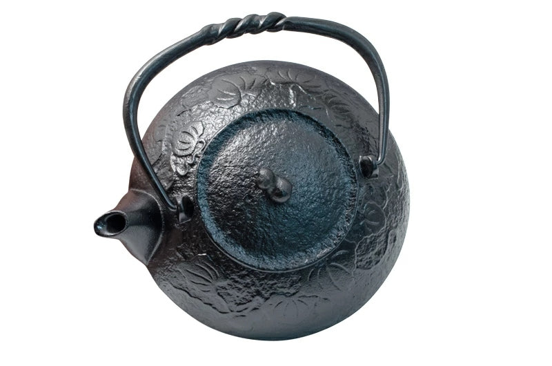 【及富】南部鉄器 現代 急須 ひさご(瓢) 黒 0.45L