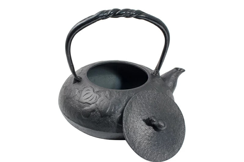 【及富】南部鉄器 平丸型 鉄瓶 ひさご(瓢) 1.2L