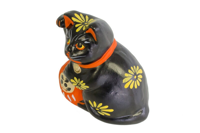 【つつみのおひなっこや】 堤人形 だるま抱き招き黒猫