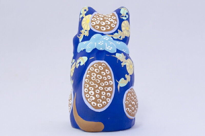 【つつみのおひなっこや】 堤人形 招き紺色の猫(大)