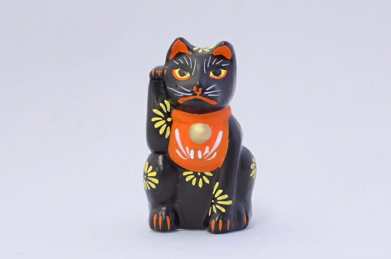 【つつみのおひなっこや】 堤人形 招き黒猫(小)