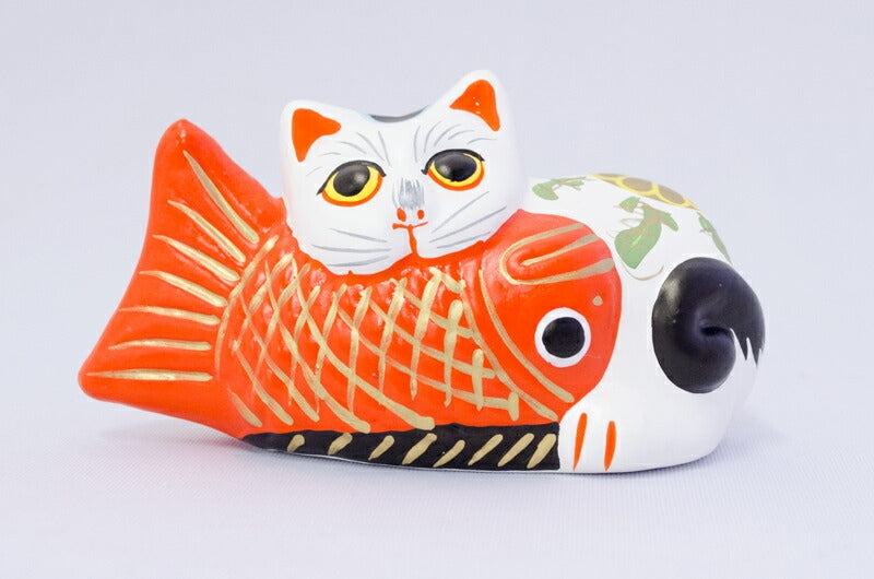 つつみのおひなっこや】 堤人形 鯛猫（小）