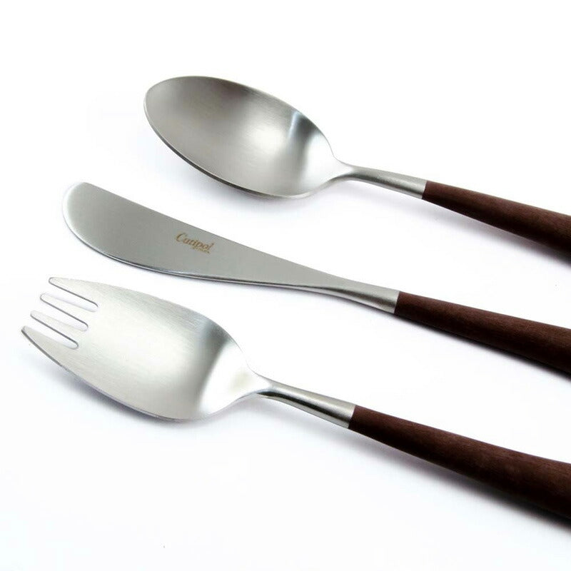 【Cutipol クチポール】Alice フォーク ナイフ スプーン 3本セット ブラウン シルバー
