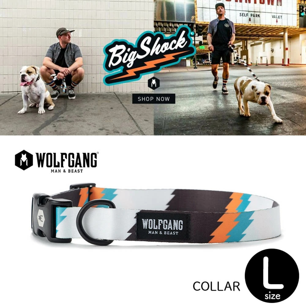 【WOLFGANG MAN & BEAST ウルフギャング マン&ビースト】首輪 BigShock Lサイズ ※在庫限りで終了※