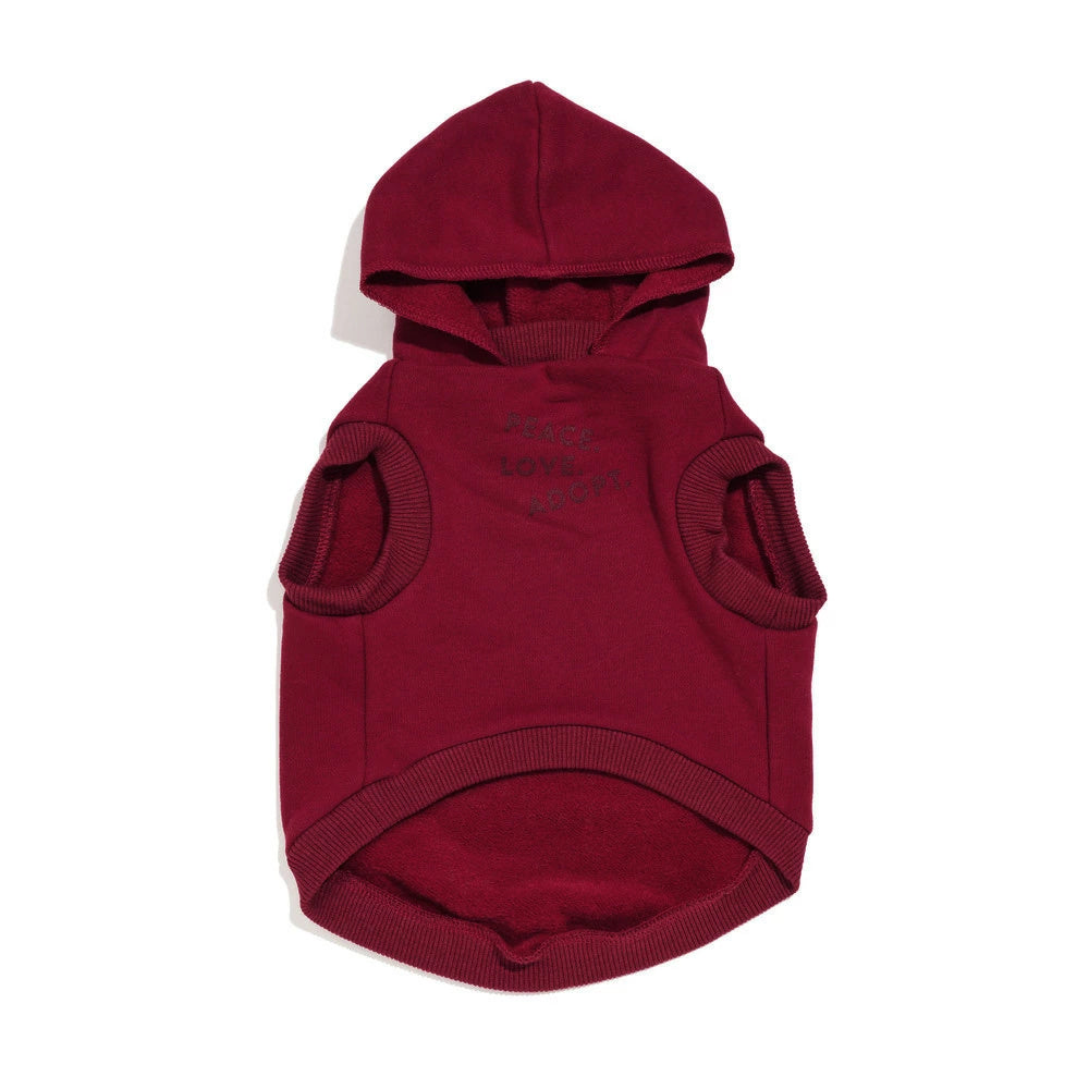 【FOUND MY ANIMAL ファウンドマイアニマル】ビックフルハート フーディ TOMATO × BURGUNDY XS,S,Mサイズ