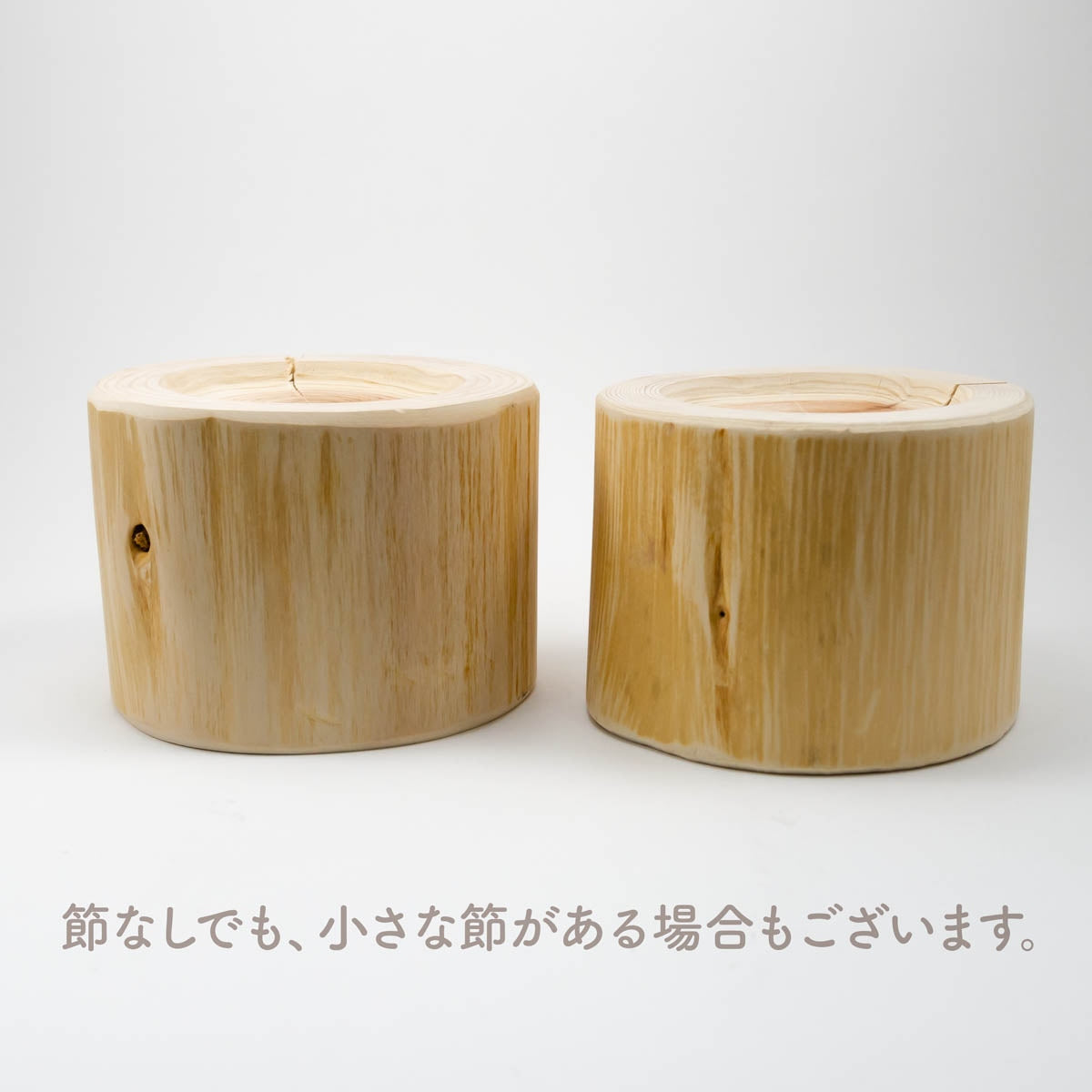 【Felesto フェレスト】Log Bowl ヒノキのログボウル 丸太の餌台 ごはんお水兼用 節なし