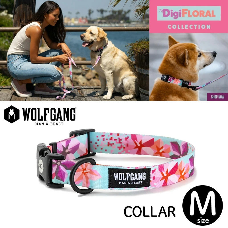 【WOLFGANG MAN & BEAST ウルフギャング マン&ビースト】首輪 DigiFloral Mサイズ