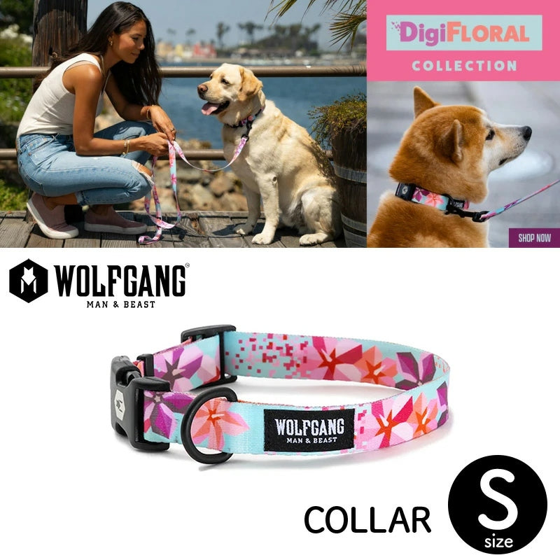 【WOLFGANG MAN & BEAST ウルフギャング マン&ビースト】首輪 DigiFloral Sサイズ