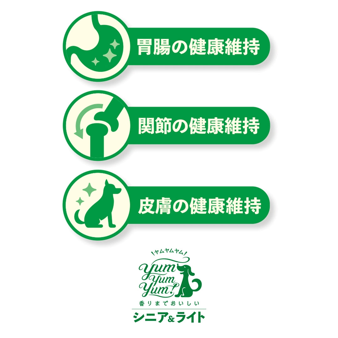 【ヤムヤムヤム! yum yum yum! 】犬用フード シニア&ライト 馬肉 やわらかドライタイプ 小粒タイプ ちょこっとパック 80g