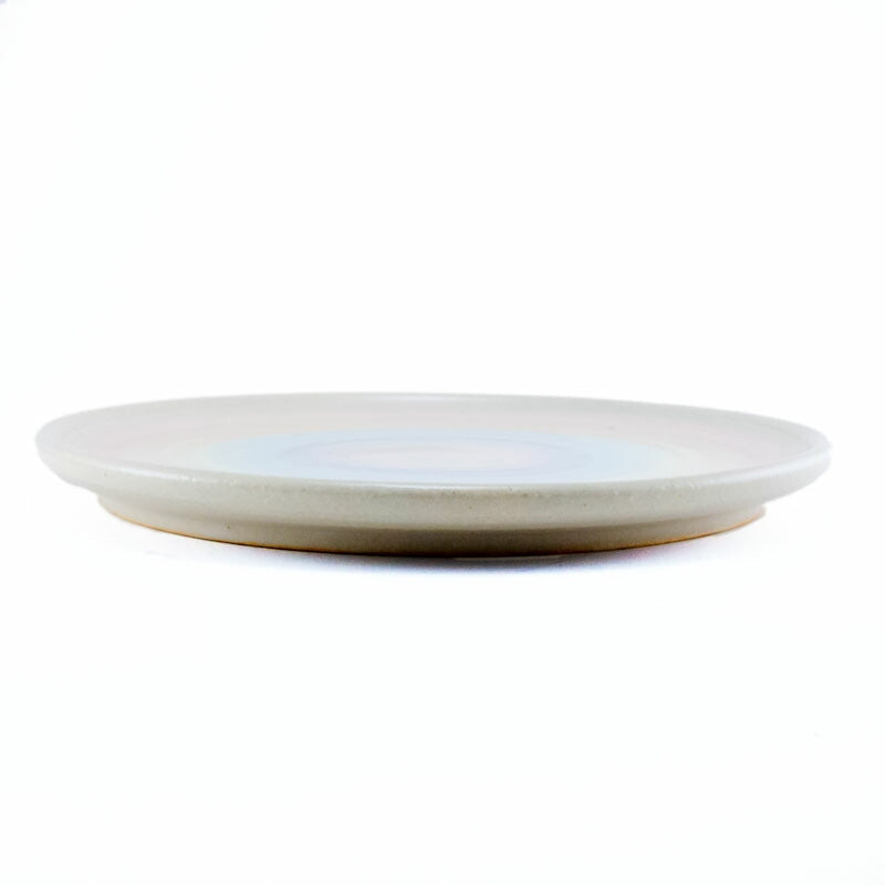 【ジェームス・オペ 雷窯】洋皿(小) 約15cm パステルレインボー