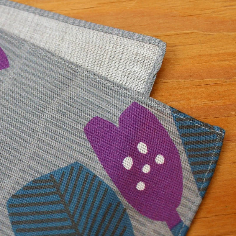 【kata kata カタカタ】ハンカチ 注染め ハチドリ グレー