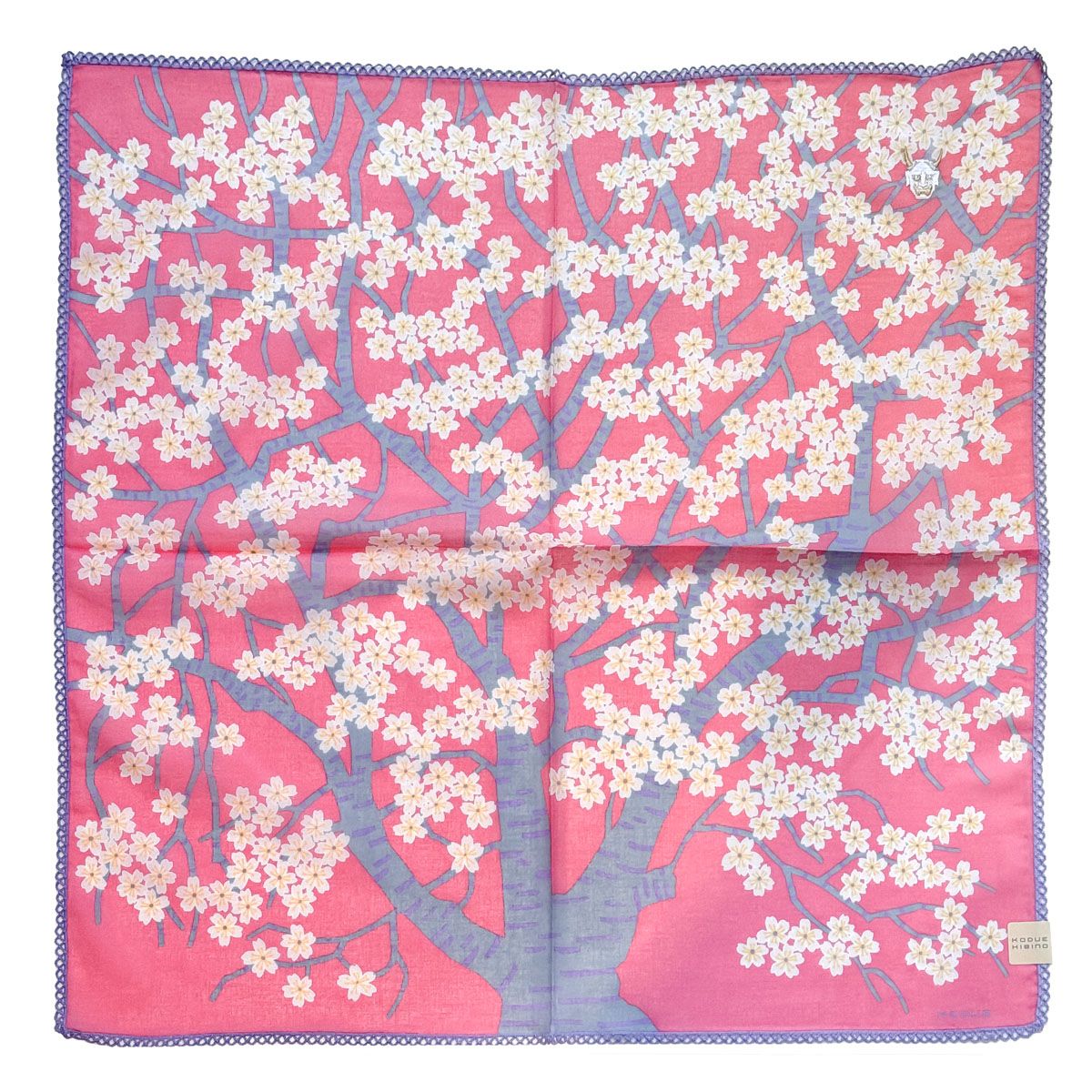 【KODUE HIBINO ひびのこづえ】ハンカチ 桜の森の満開の下 大判ハンカチ 58×58cm