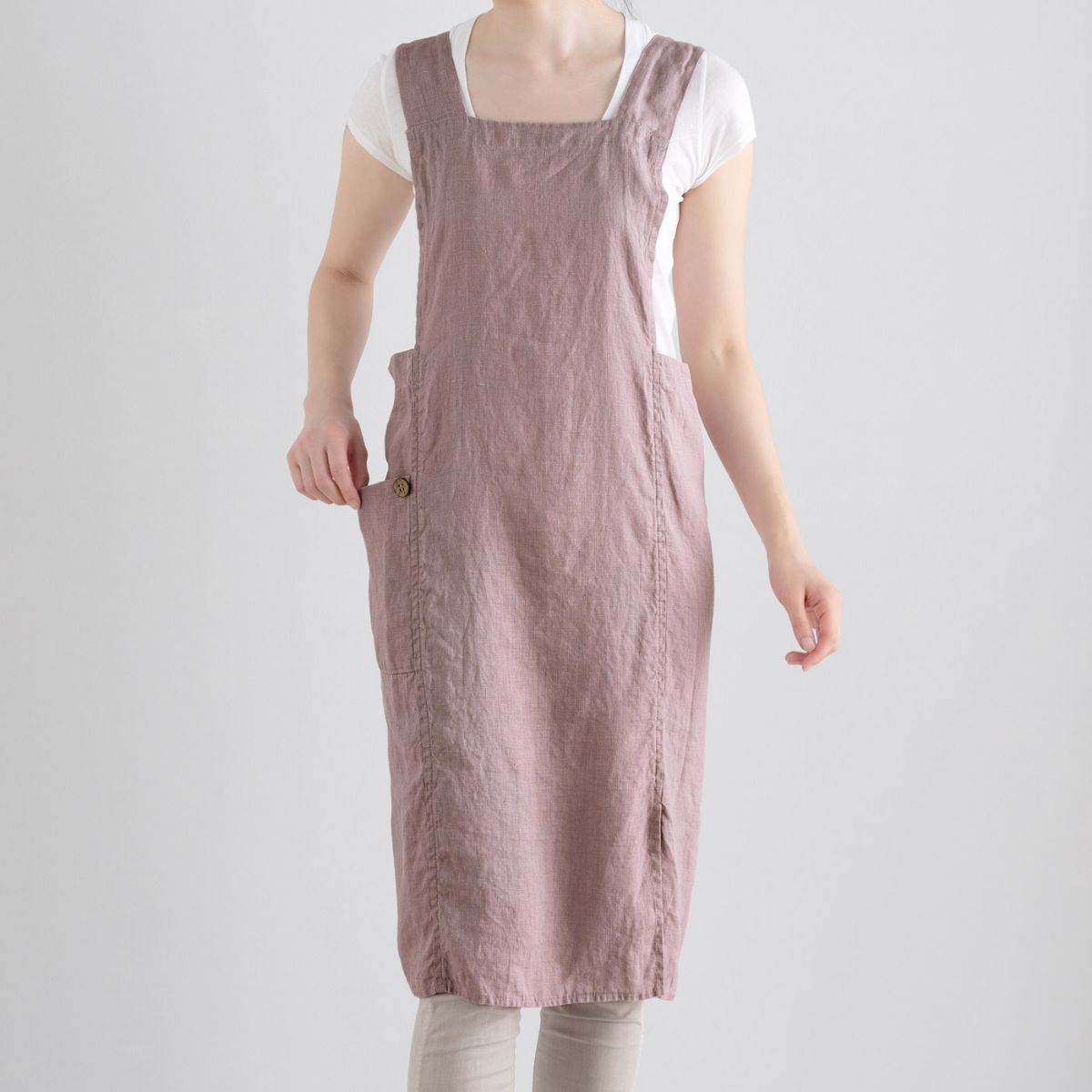 フルエプロン Lino e Lina アニタ リネン100% A271 ノワール A284 ルビ A320 アンストン A441 フラックス