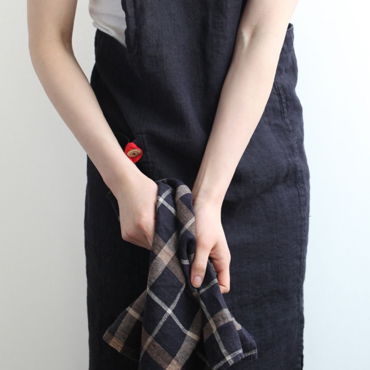 フルエプロン Lino e Lina アニタ リネン100% A271 ノワール A284 ルビ A320 アンストン A441 フラックス