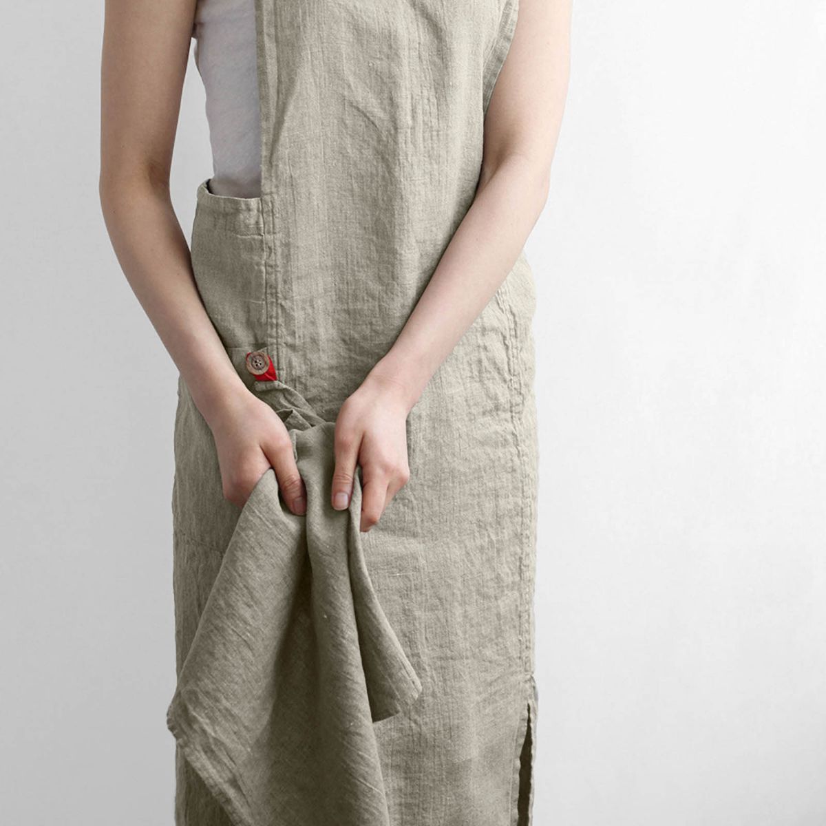 フルエプロン Lino e Lina アニタ リネン100% A271 ノワール A284 ルビ A320 アンストン A441 フラックス