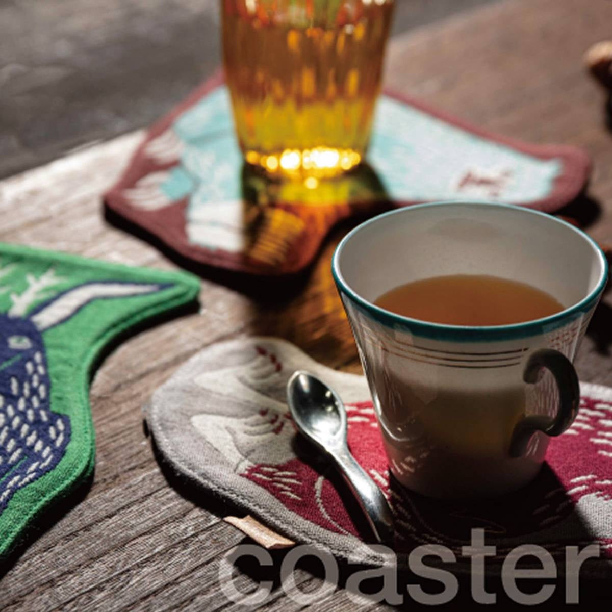 【moritaMiW 森田MiW×楠橋紋織】コースター 恐竜・ツノウサギ・イエティ