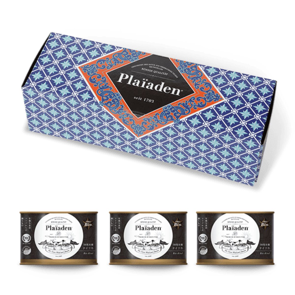 【Plaiaden プレイアーデン】100%有機 ギフトボックス3缶 for Dog ALL ドイツ牛