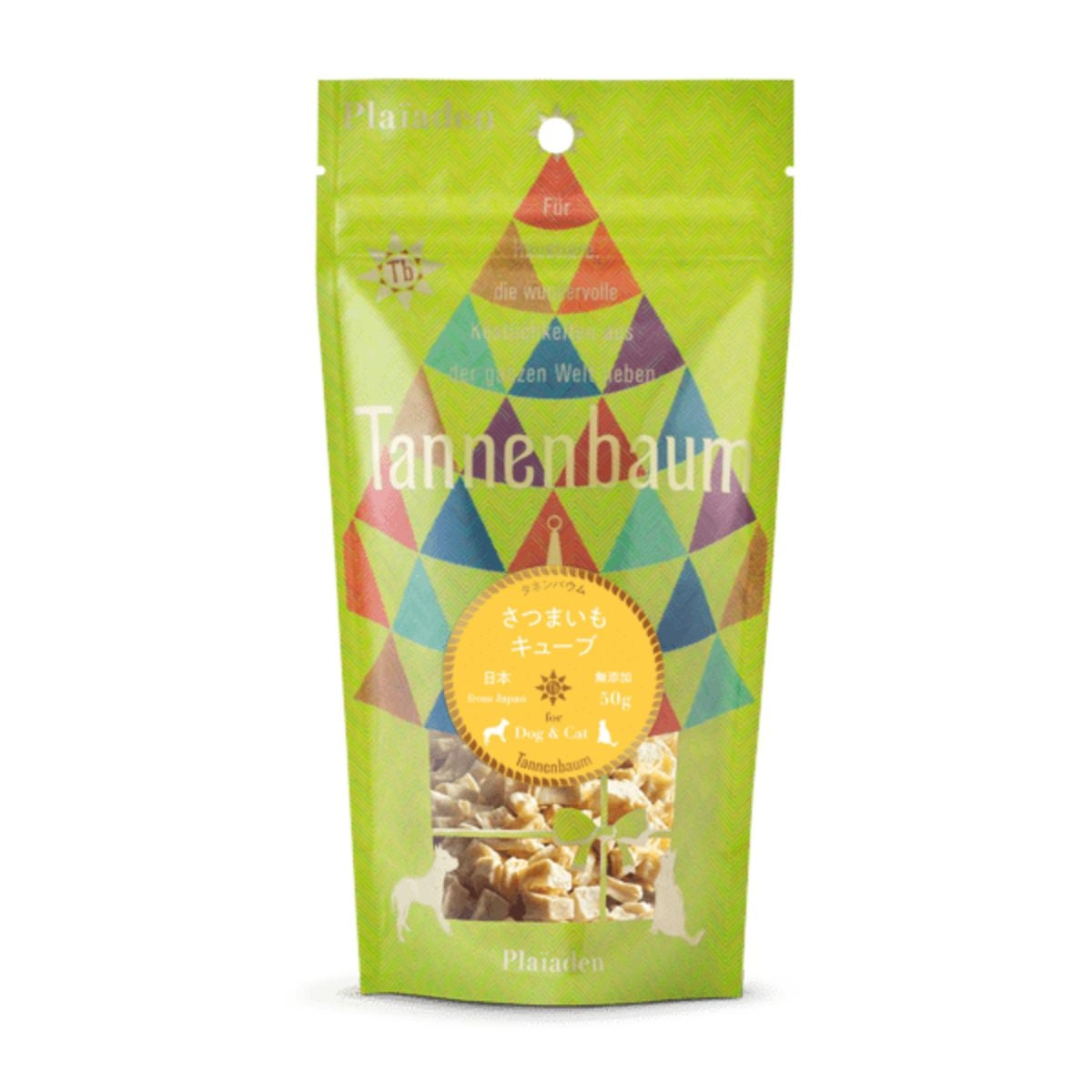 【Plaiaden プレイアーデン】さつまいもキューブ 50g for Dog/Cat(タネンバウム)トリーツ